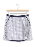 ミラノリブドットプリントスカート/ホワイト(601)
