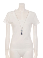 背あきヴィンテージ風Tシャツ/パープル