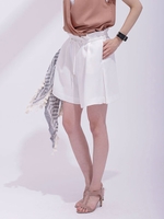 ウォッシャブル・ドロストショートパンツ/ホワイト