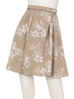 シャドーフラワータックスカート/ボルドー