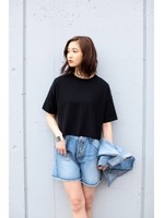 【AZUL by moussy】14G HTコットンボックスプルオーバー/O/WHT