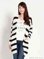 インナータンクトップ付きゆるカーディガン/ホワイト