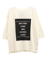 シティ ロゴプリントT-shirt/ブラック