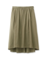 シフォンギャザーフレアスカート/ブラック(019)