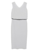 バックカシュクールニットワンピース/GRY