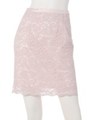 フラワーレースタイトスカート/ピンク