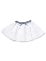 綿刺しゅうスカート/ホワイト系(002)