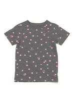 BASIC S/S TEE STAR PRINT(4T〜7T)  /CHARCOAL