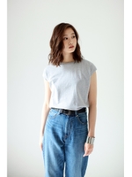 【AZUL by moussy】オーガニックコットンフレンチスリーブプルオーバー/T.GRY