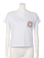 【anap mimpi】カギ編みポッケTシャツ/WH