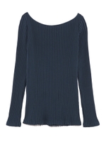 【emmi atelier】ワイドリブプルオーバー/BEG