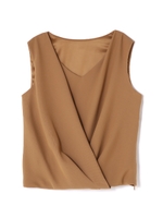 プルエラＷクロスドレープブラウス/ブラウン(050)