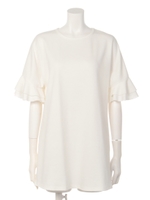 【LATINA】ティアードフリルスリーブミニワンピース/WH