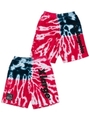 TERRY CLOTH TIE-DYE SHORTS/RED