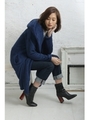 【AZUL by moussy】モコモコフーディ長袖ガウン/NVY