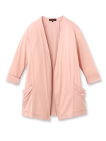 クリアフライスジャケット風カーディガン/ピンク(072)