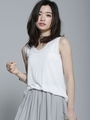 バックドレープタンク/ホワイト