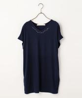 ビジュー付きコクーンチュニック