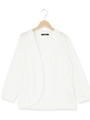 ガーゼ天竺ボレロ風カーディガン/オフホワイト(003)