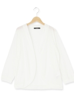 ガーゼ天竺ボレロ風カーディガン/オフホワイト(003)