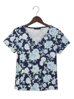 NEW花柄プリント/T/オフホワイト