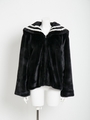 SAILOR FUR JACKET/BLACK×OFF WHITE