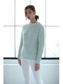 【AZUL by moussy】C/AC畦編みラグランニットプルオーバー/T.GRY