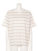 【BED&BREAKFAST】PASTEL BORDER Crew neck/OFFWHITE