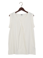 ◎oblect タック ノースリーブ　/　オブレクト/White