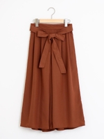 ウエストリボン付スカーチョ/レンガ