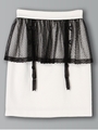 ガーターミニタイトスカート/オフホワイト
