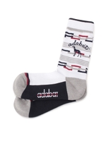 スクエアボーダー直角ソックス/ダークグリーン(023)