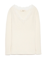 レースタイトニットプルオーバー/PNK