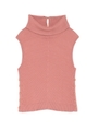 サイドボタンリブニットタンク/PNK