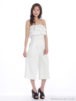 フリルベアストライプセットアップ/ネイビー