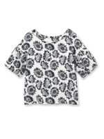 ボリューム袖ひまわりブラウス/ホワイト(101)