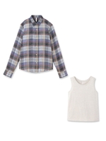 ライトチェックシャツ/ロイヤルパープル(282)