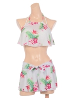 【Pinky&Dianne】トロピカルリーフ/ホワイト