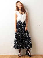 タックスカンツ/柄ネイビー