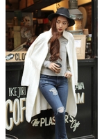 【AZUL by moussy】C/A片畦長袖テーラードガウン/BLK