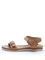 バックルベルト付フラットサンダル / L/ベージュ