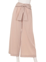 ウエストリボンリラックスワイドパンツ/オフホワイト