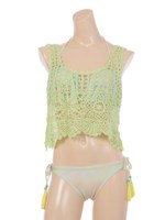 【BENETTON】ニット編みトップス付きビキニ/YL