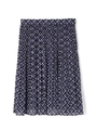 オプティカルドットプリーツスカート/ネイビー(123)