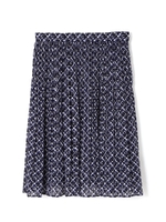 オプティカルドットプリーツスカート/ネイビー(123)