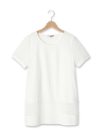 シアーチェック切り替えワンピース/オフホワイト(003)