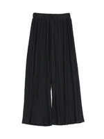 プリーツワイドパンツ/ブラック