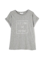 ロゴプリントTシャツ/グレー(020)