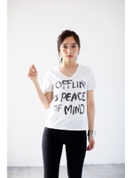 【AZUL by moussy】リサイクルコットンOFF LINE T/O/WHT