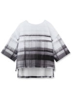 アクアチェックプリントシャツ/ブラック(119)